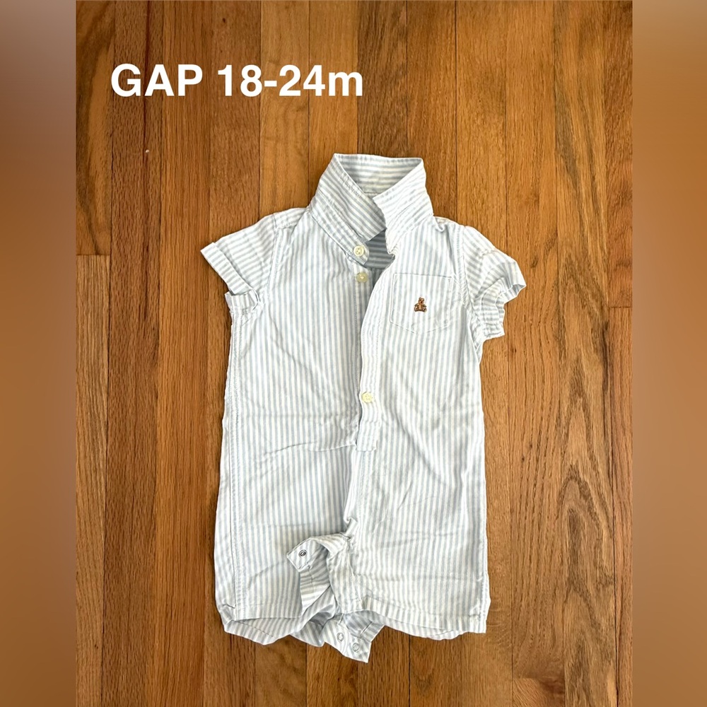 GAP Striped White One Piece